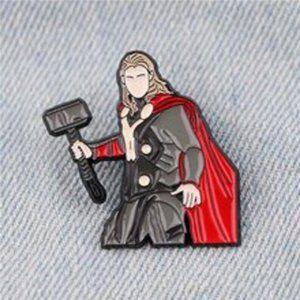 New Thor Marvel Comics Enamel Pin Brooch Lightweight Symbol Chris‎ Hemsworth